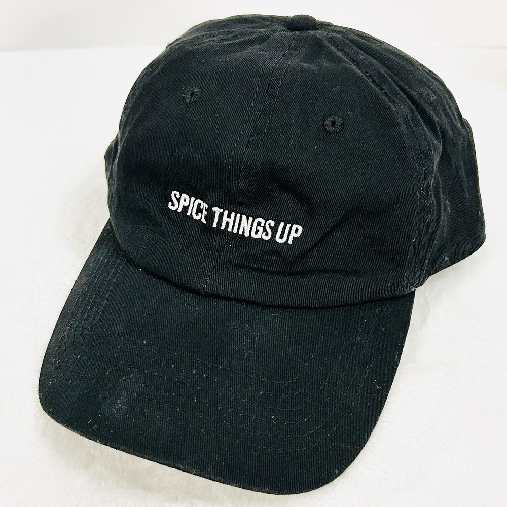 Bacardi Drink Spice Things Up Saying Hat Cap Adjustable Strapback Black Outdoors